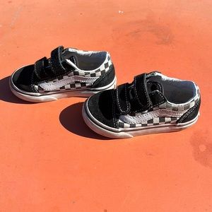 Vans toddler size 7 Velcro checkered